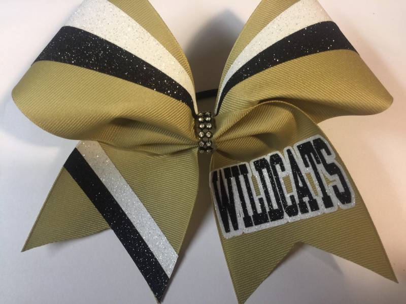 Cheer Bow Vegas Gold Schwarz Weiß Glitter -In Beliebigen Farben Und Maskottchen - Von Blingitoncheerbowz Cheer Bow Vegas Gold Schwarz Weiß Glitter -In Beliebigen Farben Und Maskottchen - Von Blingitoncheerbowz von BlingItOnCheerBowz