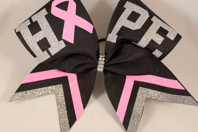 Hope Cheer Bow Cancer - Brustkrebs-Bewusstsein Kann in Allen Farben Für Ihre Sache Im Oktober Hergestellt Werden Hope Cheer Bow Cancer - Brustkrebs-Bewusstsein Kann in Allen Farben Für Ihre Sache Im Oktober Hergestellt Werden von BlingItOnCheerBowz