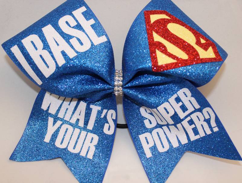 Jubelbogen Ibase Whats Your Superpower ? Von Blingitoncheerbowz, Schleifen, Cheerleader, Geschenk, Allstar Schleife, Jubeln Schleife von BlingItOnCheerBowz