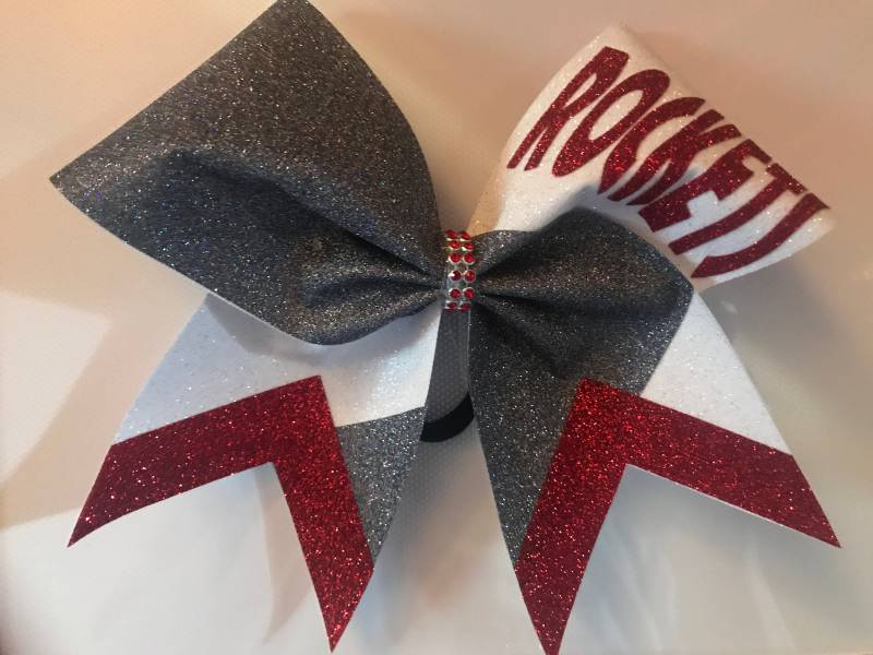 Personalisierte Glitzerschleife in 3 Farben - Teamschleife Schleife Blingitoncheerbowz von BlingItOnCheerBowz