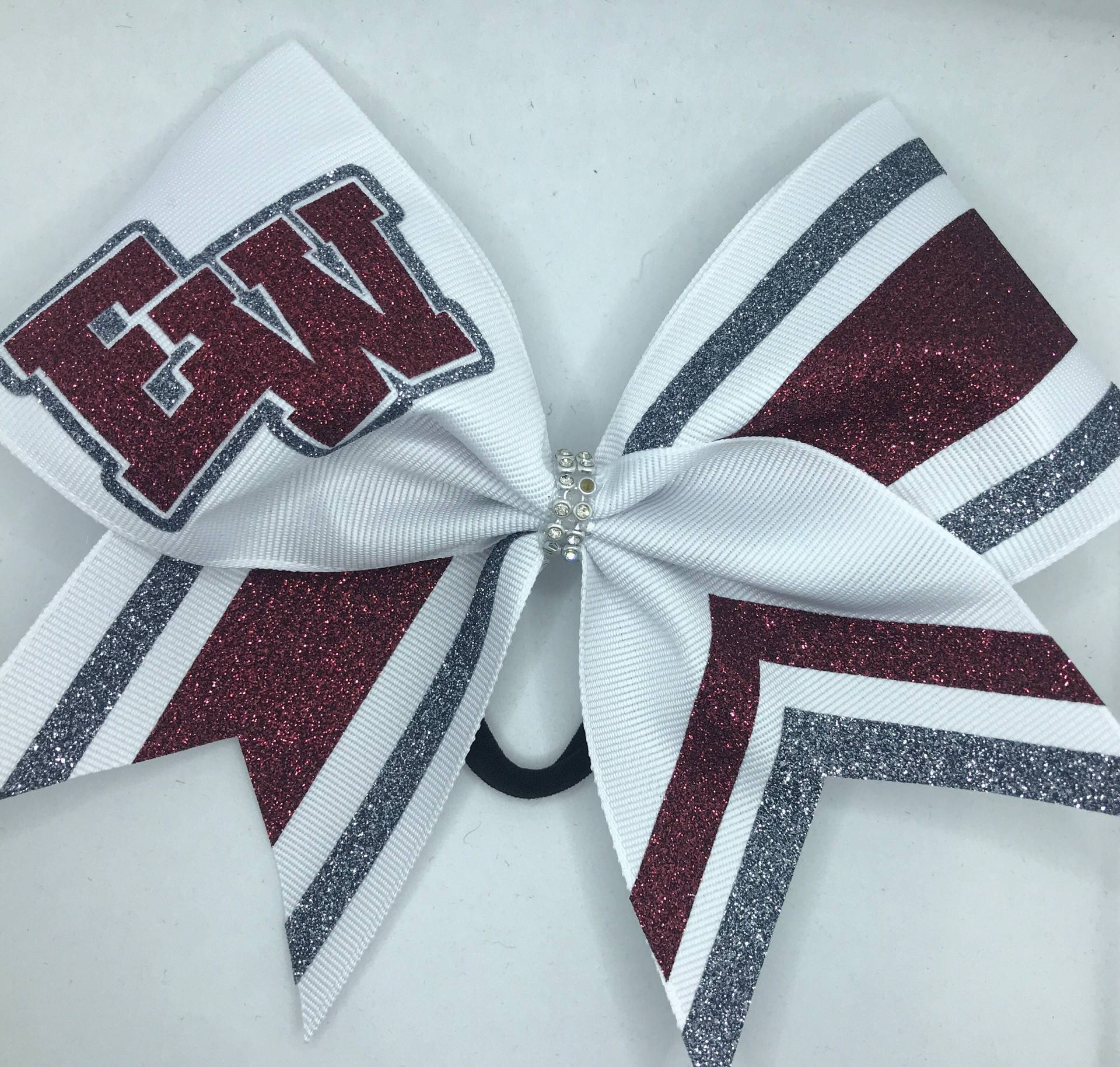 Schul Jubelschleife Wahl Der Bandfarbe & 2 Glitzerfarben, Schriftzug Mit Strasssteinmitte Weiß Kastanienbraun Grau Blingitoncheerbowz Schul Jubelschleife Wahl Der Bandfarbe & 2 Glitzerfarben, Schriftzug Mit Strasssteinmitte Weiß Kastanienbraun Grau Blingitoncheerbowz von BlingItOnCheerBowz