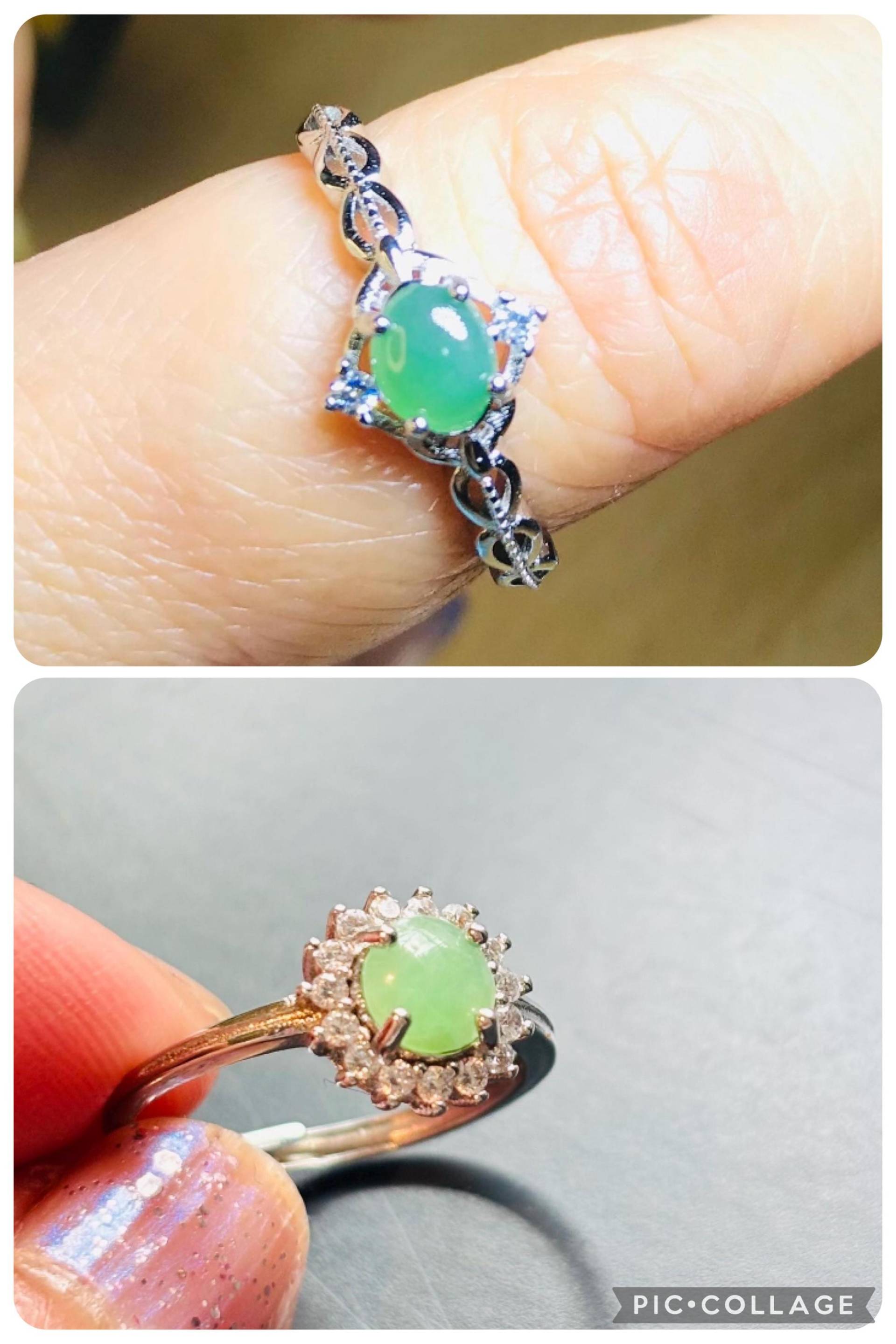 Grade A Jade Ring, Lavendel/ Grün/ Zertifizierte Burma Jadeit Lavendel Hellgrün R01 Grade A Jade Ring, Lavendel/ Grün/ Zertifizierte Burma Jadeit Lavendel Hellgrün R01 von BlingJade