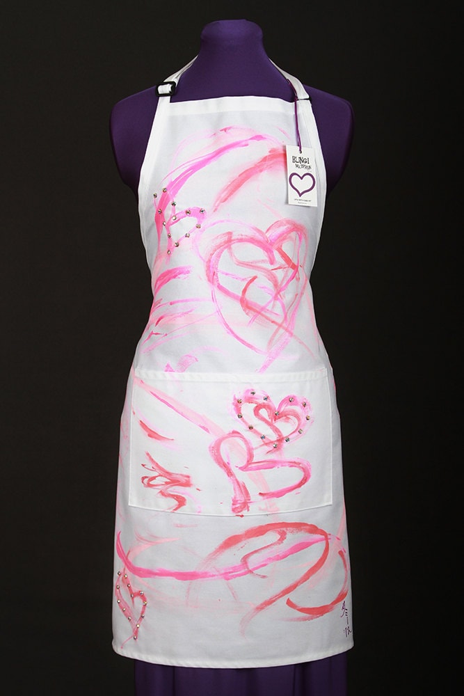 Schürze #1201 Handbemalte Tragbare Kunst Blinged Von Tami von BlingMyApronByTami