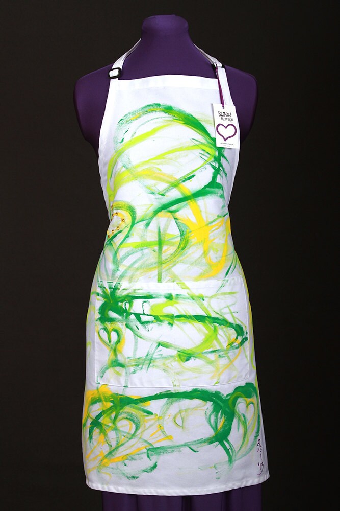 Schürze #1301 Handbemalte Tragbare Kunst Blinged Von Tami von BlingMyApronByTami