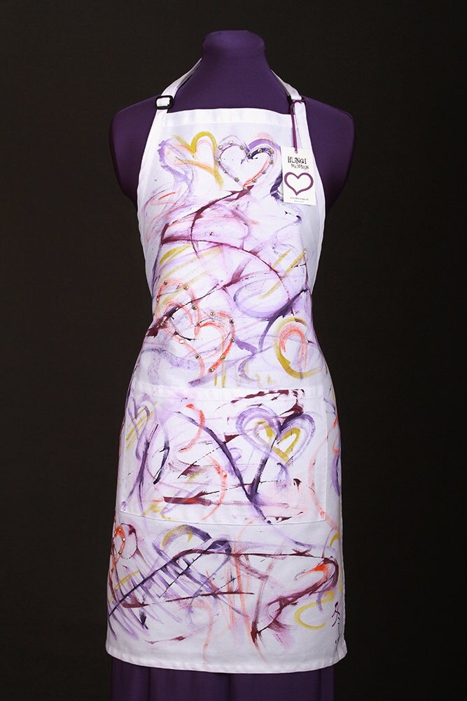 Schürze #1305 Handbemalte Tragbare Kunst Blinged Von Tami von BlingMyApronByTami