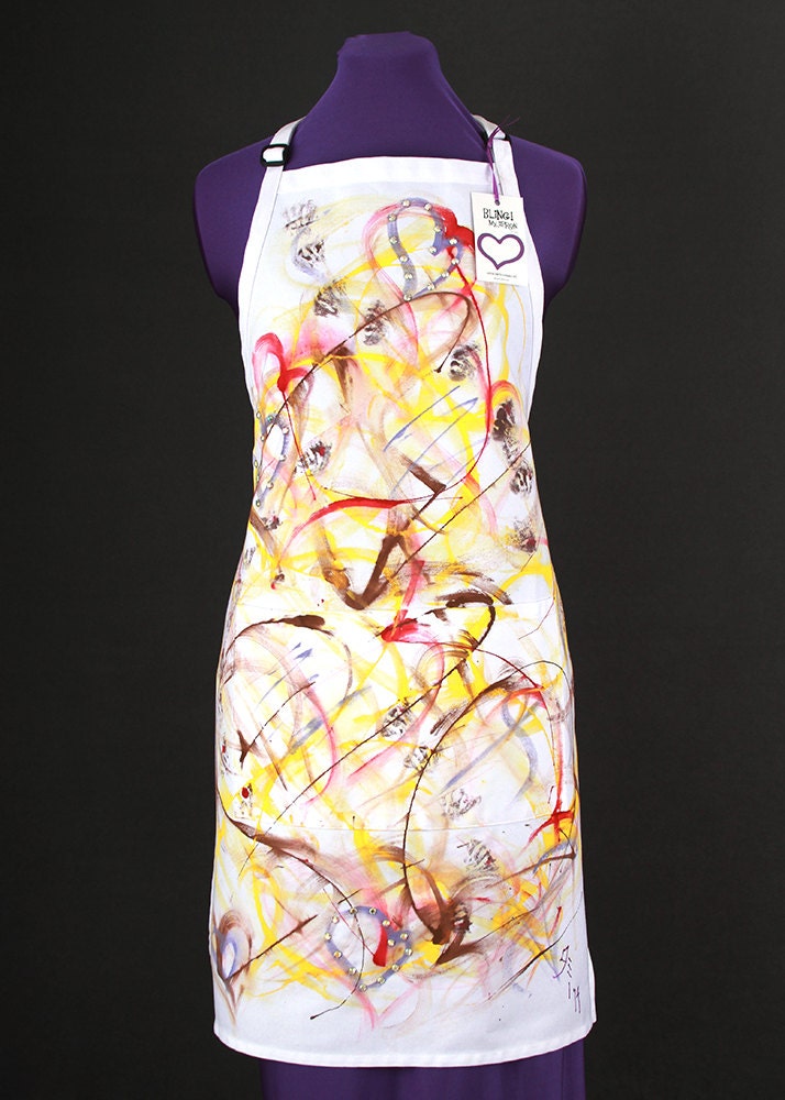 Schürze #1405 Handbemalte Tragbare Kunst Blinged Von Tami von BlingMyApronByTami