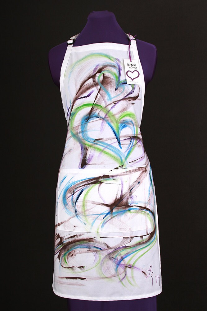 Schürze #1413 Handbemalte Tragbare Kunst Von Tami von BlingMyApronByTami
