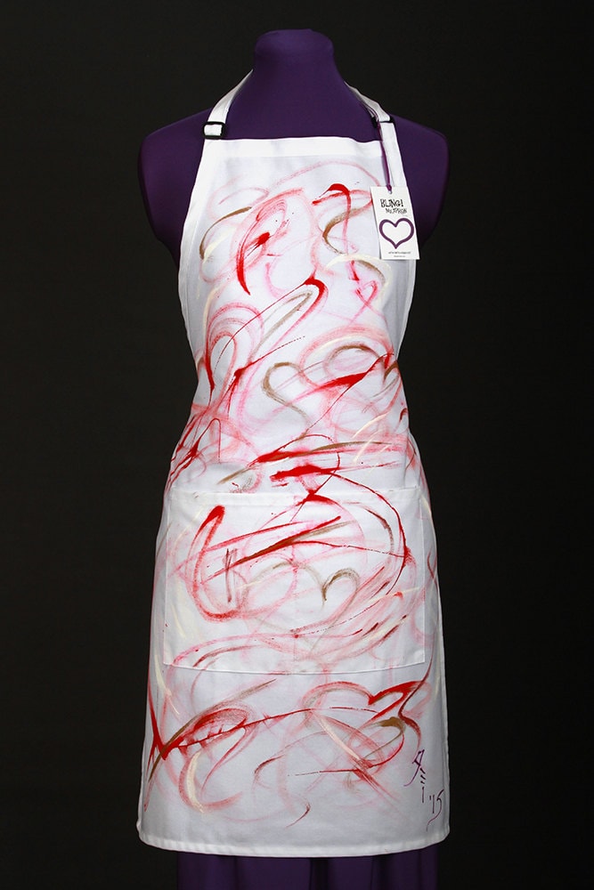 Schürze #1501 Handbemalte Tragbare Kunst Von Tami von BlingMyApronByTami