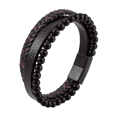 BlingNook Vorläufiges beruhigendes Angst-Armband, Vulkanstein, beruhigendes Angstarmband, natürlicher Achat, geflochtenes Lederarmband, Meditation, Anti-Angst, Stressabbau, Schmuck für Männer, 8.26 BlingNook Vorläufiges beruhigendes Angst-Armband, Vulkanstein, beruhigendes Angstarmband, natürlicher Achat, geflochtenes Lederarmband, Meditation, Anti-Angst, Stressabbau, Schmuck für Männer, 8.26 von BlingNook
