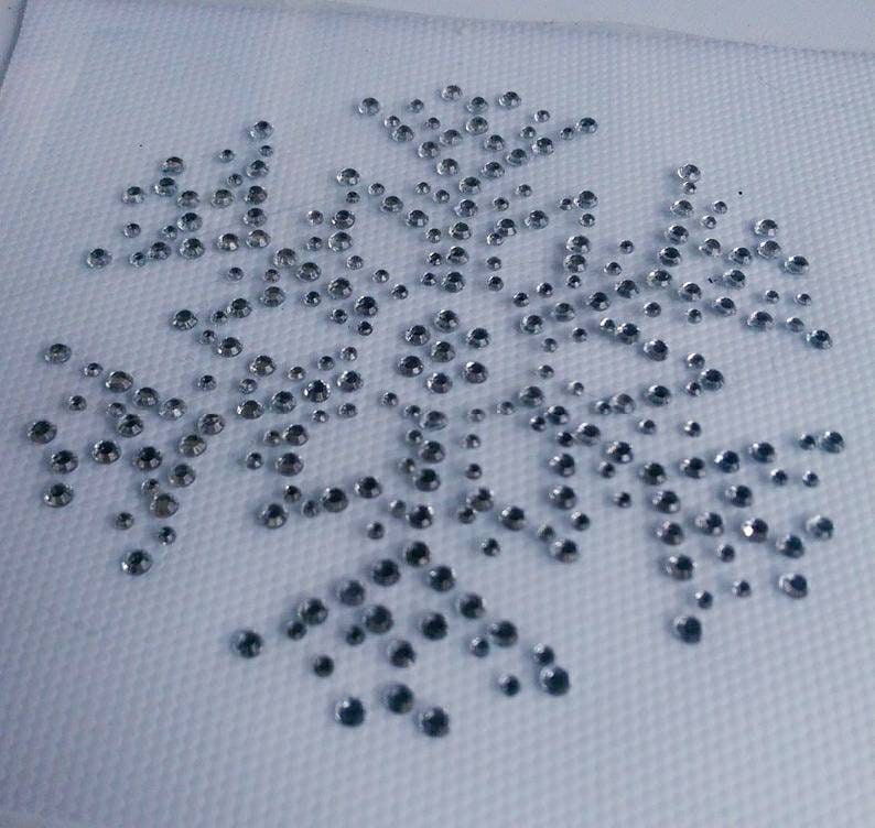 3, 5 "Kristall Schneeflocke Strass Applikation, Bügelbild, Weihnachtsapplikation, Schneeflocke, Funkelnde Bling von BlingSparkleShineLtd