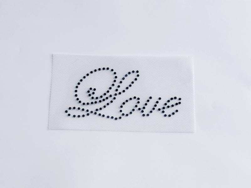 Love Applikation, Bügelbild, Diy Bling, Strass, Fancy Aufbügeln, Diy Hochzeit Braut Bling von BlingSparkleShineLtd