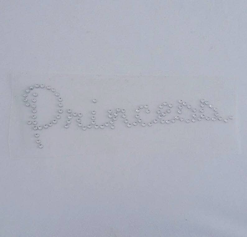 Prinzessin Strass Applikation, Bling Transfer, Zum Aufbügeln, Geburtstag "Prinzessin" Bling, Diy von BlingSparkleShineLtd
