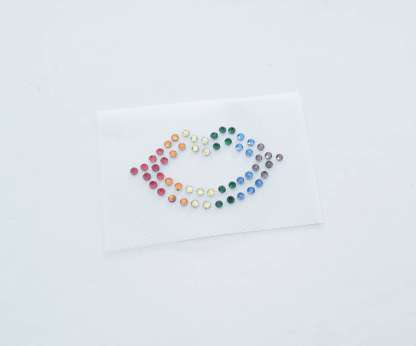 Regenbogen Lippen Applikation, Kuss Bling, Strass Transfer, Bunte Lippen, Aufbügeln Lgbtq Pride, Gay Pride von BlingSparkleShineLtd