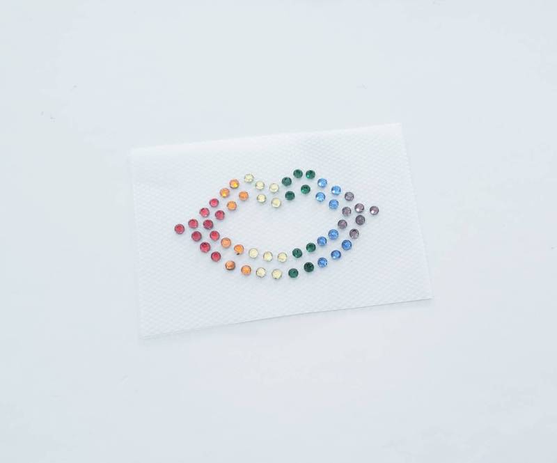 Regenbogen Lippen Applikation, Kuss Bling, Strass Transfer, Bunte Lippen, Aufbügeln Lgbtq Pride, Gay Pride von BlingSparkleShineLtd