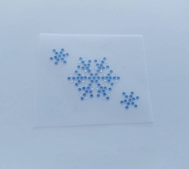 Schneeflocke Strass Applikation, Bügelbild, Blaue Bling, Glitzer von BlingSparkleShineLtd