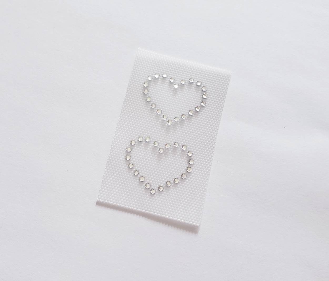 Set Mit Zwei Herzen Strass Applikationen, Kristall Herz Aufnäher Aus Strasssteinen, Diy Herz, Wedding Bling, Love von BlingSparkleShineLtd