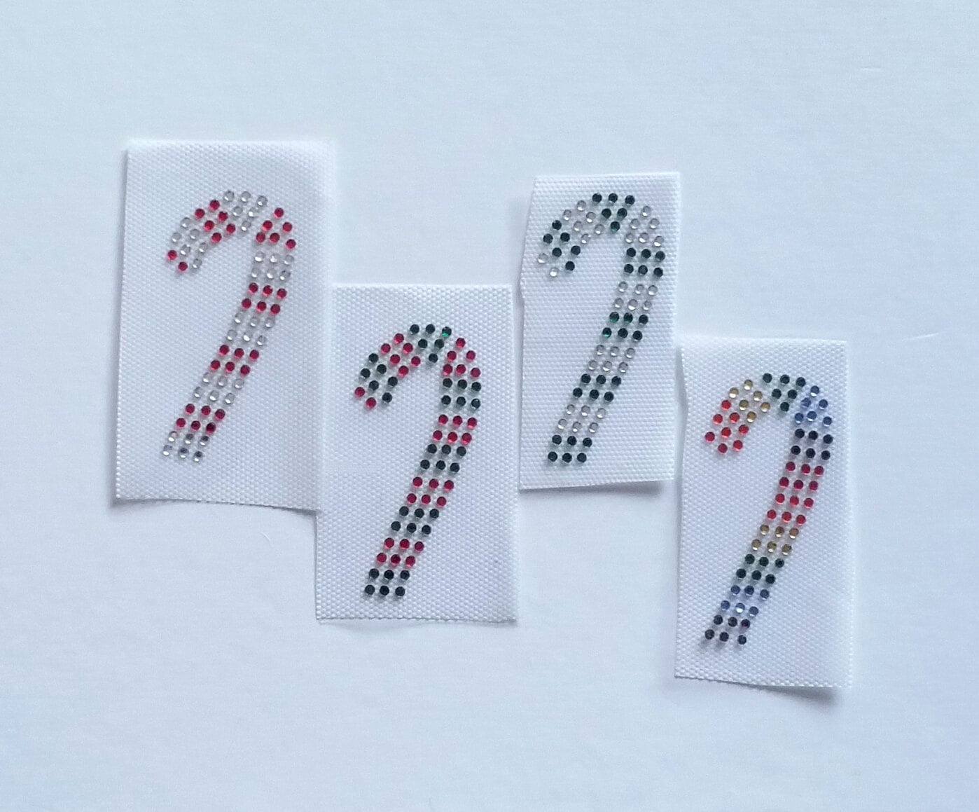 Zuckerstange Appliqué, Strass Zuckerstange, Aufnäher, Weihnachten Applikation, Pfefferminz Stick Bügelbild, Kostüm Bling von BlingSparkleShineLtd