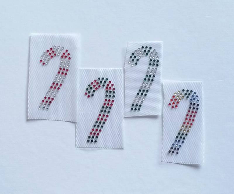 Zuckerstange Appliqué, Strass Zuckerstange, Aufnäher, Weihnachten Applikation, Pfefferminz Stick Bügelbild, Kostüm Bling von BlingSparkleShineLtd