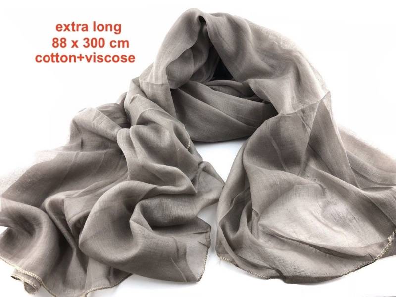 Extra Langer Schal Aus Baumwolle Und Viskose | 300 X 88 cm von BlingUstyle