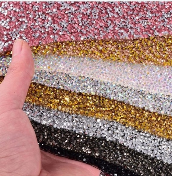 Hotfix Harz Strass Platten Chaton Juwel Blatt Mesh Banding Trim Eisen Auf Applikationsplatte 13 1/2 Zoll Von 9 Diy Wählen Sie Farbe von BlingeeThingee