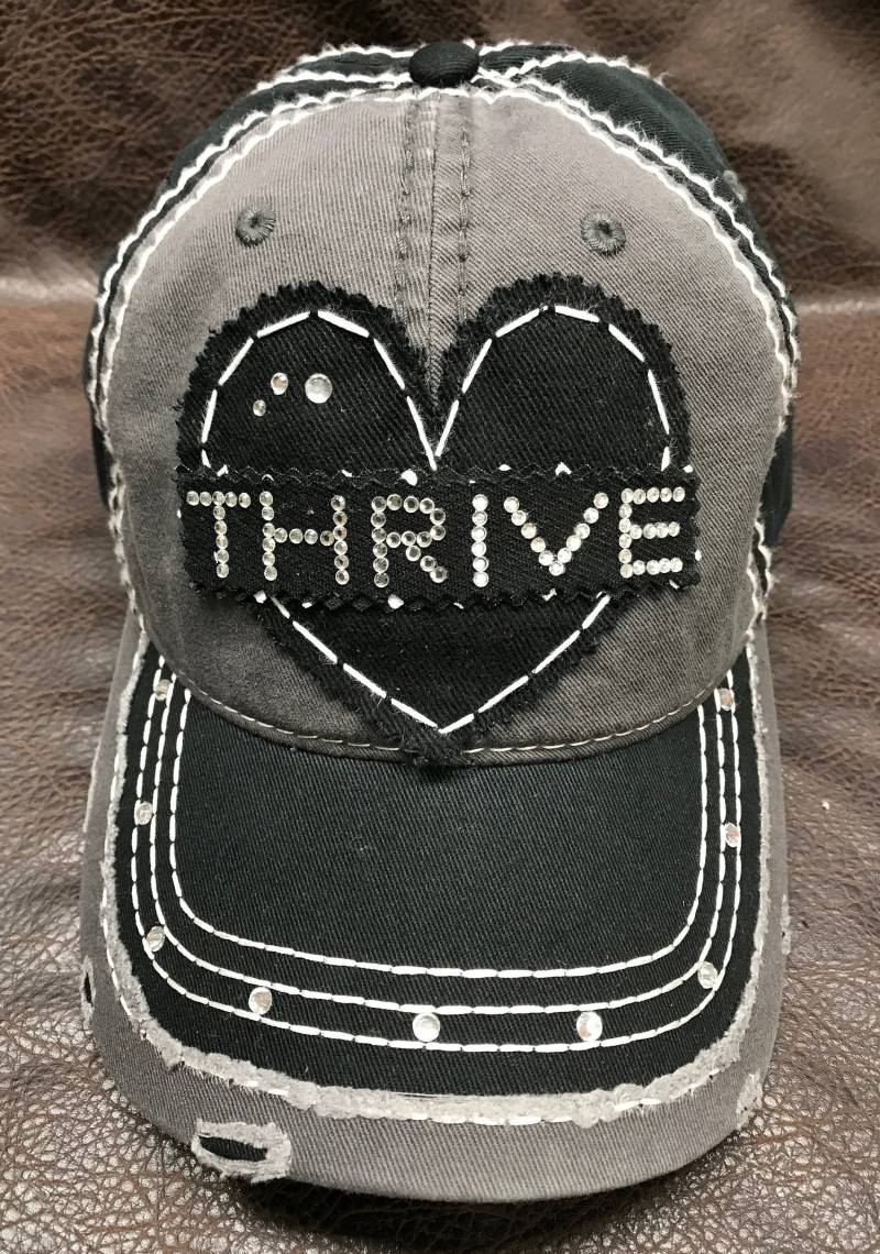 Firma Business Team Logo Strass Name - Love Heart Distressed Hat Mit Bling Banner Hut Benutzerdefiniertes Wort Personalisierter Patch-Hut von BlingirlSpirit