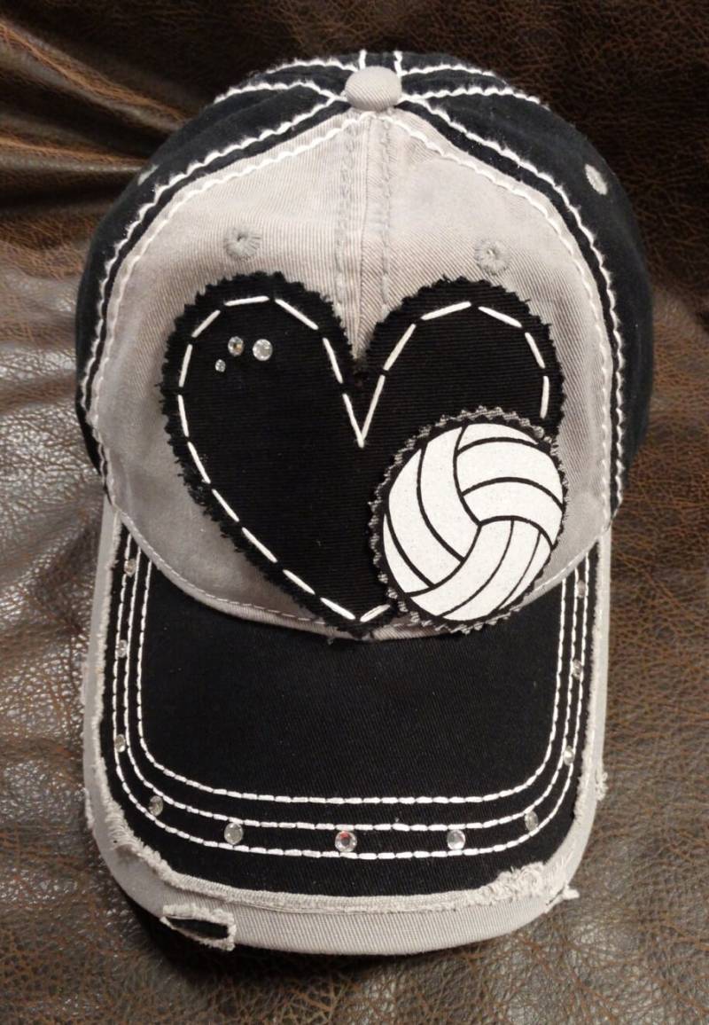 I Herz Volleyball Gepatchte Mütze Für Mama - Trainer Tante Grammy Schwester Personalisierbar Mit Farben von BlingirlSpirit