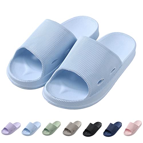 Blingko Cosi Slides Original Damen, Cosify Wolken Slipper Super Soft EVA Home Slippers Kissen auf Wolken Hausschuhe Slippers Sommer Unisex Dicke Duschschuhe Von Eva Duschschuhe, Himmelblau, 38/39 EU von Blingko