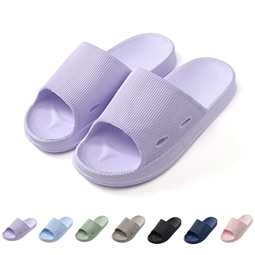 Blingko Cozislides Original, Cosify Wolken Slipper Super Soft EVA Home Slippers Kissen auf Wolken Hausschuhe Schnell Trocknend Badesandalen Sommer Elegant Slides Hausschuhe, Violett, 38/39 EU von Blingko