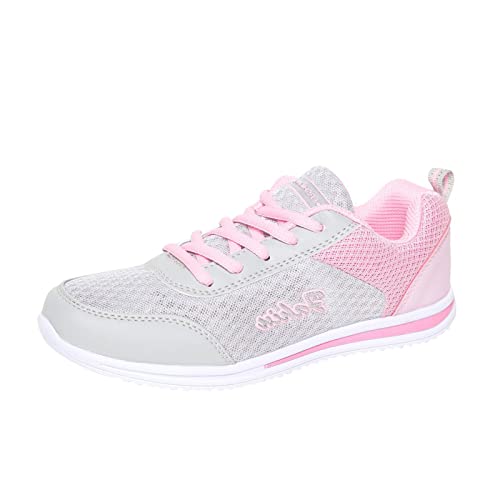 Blingko Sneaker Damen Weiß Outdoor Sportschuhe Atmungsaktiv Joggingschuhe mit Weicher Sohle Bequeme Straßenlaufschuhe Leichte Turnschuhe Fitness Straßenlaufschuhe Einzelschuhe von Blingko