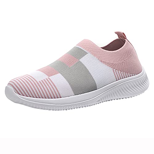 Blingko Sneaker & Sportschuhe für Damen Einfarbig Halbschuhe Atmungsaktiv Joggingschuhe Schnürsenkel Freizeitschuhe Leichte Turnschuhe Outdoor Sneakers Sport Freizeit Trainers von Blingko