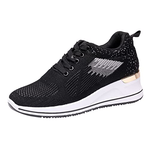 Blingko Sneakers Damen Damen-Straßenlaufschuhe Walking Athletic Tennis Gymnastik Strasenlauf Schuhe Schnuren Freizeitschuhe Damen Sneaker Sommerschuhe Teenager Mädchen Adventskalender Frauen von Blingko