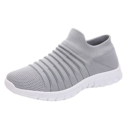 Blingko Sneakers Damen Weiß Mesh Leichte Atmungsaktiv Freizeitschuhe Atmungsaktiv Laufschuhe Straßenlaufschuhe Sneaker Flach Gym Schuhe Leichte Sommerschuhe, Wanderschuhe Damen-Sneaker von Blingko