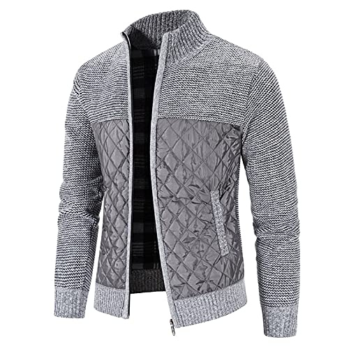 Blingko Winterjacke Herren für Männer mit Praktischen Taschen Dicker Warm Funktionsparka Atmungsaktiv Daunenmantel Große Größen Sweatjacke Outdoor Winddicht Thermojacke Langjacke von Blingko