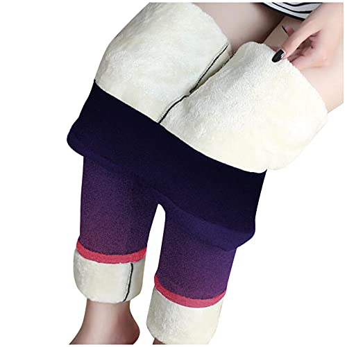 Blingko Winterleggins für Damen Winter Leggings mit Fell Gefüttert Thermo Strumpfhose Sportleggins Lang Thermostrumpfhose Thermohose High Waist Thermoleggins Winterhose Schwarz von Blingko