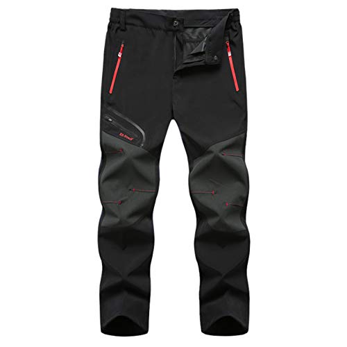 Jogginghose Herren Wasserdicht Softshellhose Winddicht Wasserdicht Arbeitshose Verdickte Warm Trekkinghose Funktionshose Cargo Freizeithose für Männer Skihose Jogginghose Damen Thermo Sporthose von Blingko