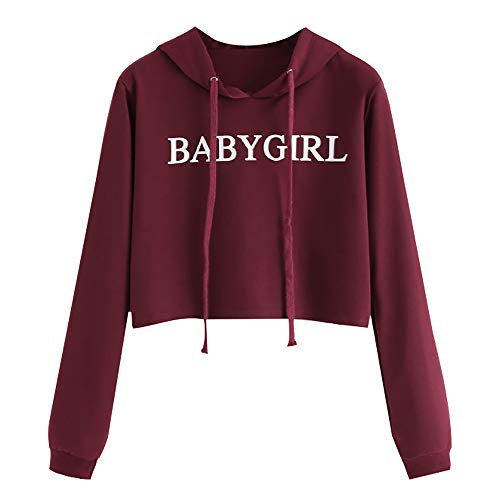 Kapuzenpullover Damen Kurz Sweatjacke Cropped Kapuzenjacke Hoodie Pullover Bauchfrei Sweatshirt mit Kapuze Jacke Kordelzug Oberteil Bluse Tops Streetwear Langarmshirt Halloween Geschenk Langarmbluse von Blingko