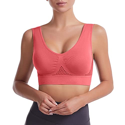 Sports Bra Damen Starker Halt Gekreuzt Rücken Yoga Bra für Gym Lauf Fitness Vorderverschluss Ohne Polsterung Büstenhebe Offen Sexy Push Up Sport Bra Weiß Weiß Schwarz S M L XL 2XL 3XL 4XL 5XL 6XL von Blingko