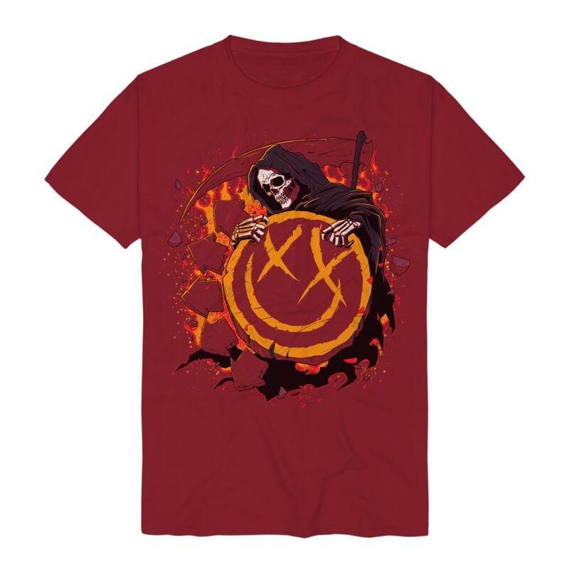 Blink-182 Reaper Smile T-Shirt rot in 3XL von Blink-182