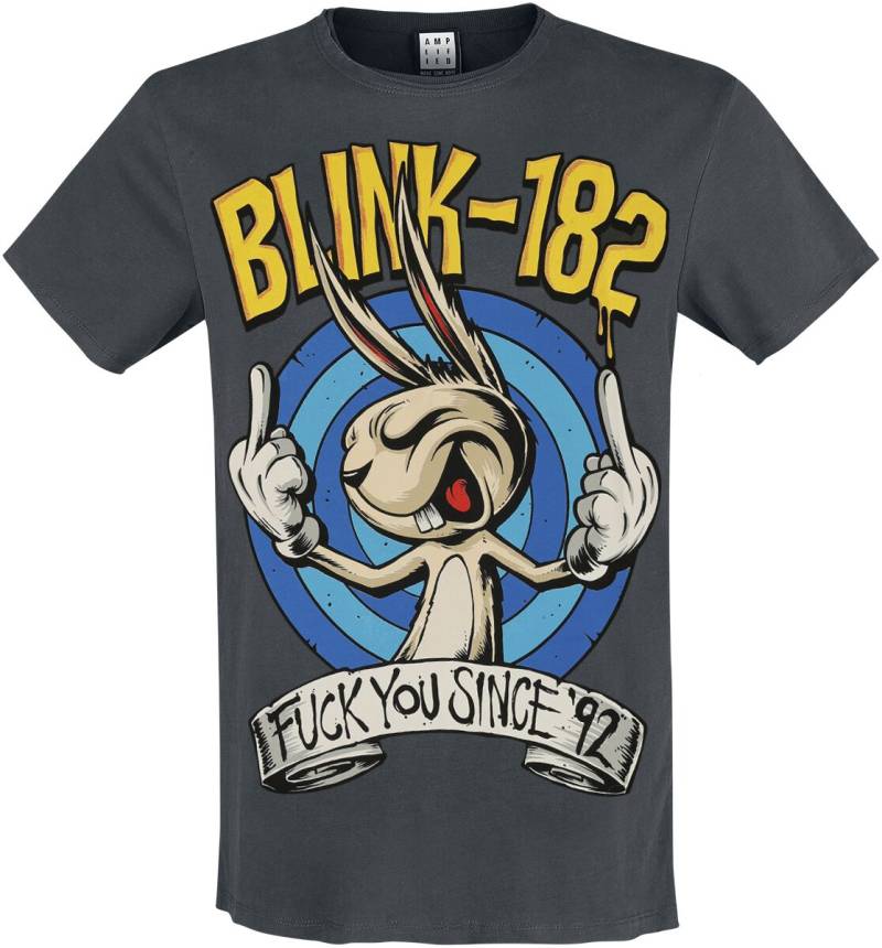 Blink-182 T-Shirt - Amplified Collection - F you Since 92 - S bis L - für Damen - Größe M - charcoal  - Lizenziertes Merchandise! von Blink-182