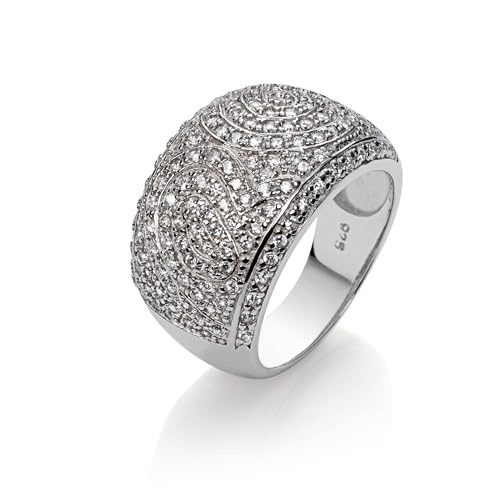 Eleganter Damen Ring aus 925 Sterling Silber mit Zirkonia Stein (Diamant Optik) in edler Geschenkbox - Florenz (62) von BlinqBlinq