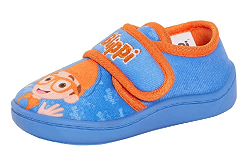 Blippi Kleinkinder-Hausschuhe für Kleinkinder, einfach zu befestigen, für Kinderzimmer, Lauflernschuhe, Multi, 23 EU von Blippi