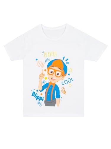 Blippi T-Shirt | T-Shirts Für Jungen | Kinder Tshirt Jungen | Weiß | 98 von Blippi