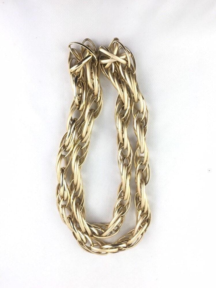 Vintage Gold Ton Kette Chunky Unisex Schmuck, 82cm Vintage Gold Ton Kette Chunky Unisex Schmuck, 82cm von Bliss100