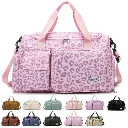 Sporttasche Damen Groß Mit Separatem Schuhfach & Nassfach Belüftetes Schuhfach Mit Luftlöchern Wasserdichter Nassbereich Für Chwimmtasche Fitness Yoga Reise (B,Oxford Cloth) von BlissFabrics