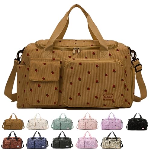 Sporttasche Damen Groß Mit Separatem Schuhfach & Nassfach Belüftetes Schuhfach Mit Luftlöchern Wasserdichter Nassbereich Für Chwimmtasche Fitness Yoga Reise (E,High-Density Fabric) von BlissFabrics