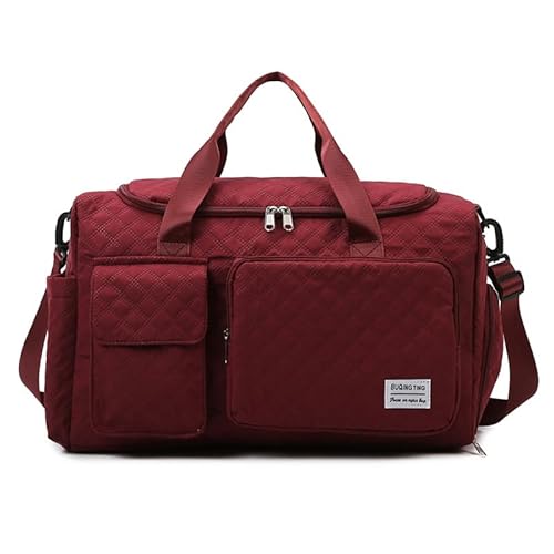 Sporttasche Damen Groß Mit Separatem Schuhfach & Nassfach Belüftetes Schuhfach Mit Luftlöchern Wasserdichter Nassbereich Für Chwimmtasche Fitness Yoga Reise (I,Oxford Cloth) von BlissFabrics