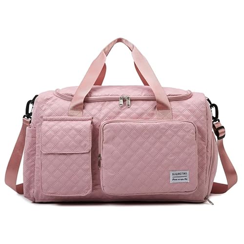 Sporttasche Damen Groß Mit Separatem Schuhfach & Nassfach Belüftetes Schuhfach Mit Luftlöchern Wasserdichter Nassbereich Für Chwimmtasche Fitness Yoga Reise (L,Oxford Cloth) von BlissFabrics