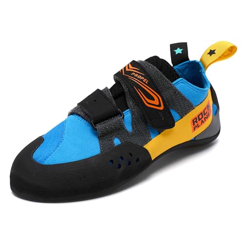 Blissbuilt Boulderschuhe Herren Damen,Indoor-Kletterschuhe,Anfänger Professionelles Klettern Bouldern Trainingsschuhe,Leichte atmungsaktive Kletterschuhe,Verstellbarer Riemenverschluss Boulderschuhe von Blissbuilt