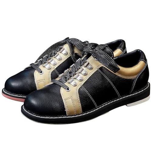 Blissbuilt Herren-Bowlingschuhe,Bowling-Schuhe,Anti-Rutsch Leder Bowlingschuhe,Leichte Atmungsaktive Bowlingschuhe,Lace Up Leichte Rasen Bowling Schuhe,Für Anfänger Und Fortgeschrittene von Blissbuilt