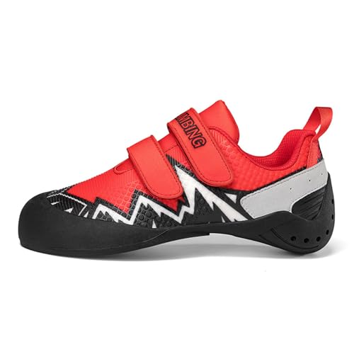 Blissbuilt Kletterschuhe Herren Damen,Kinder Boulderschuhe Leichte atmungsaktive Kletterschuhe,rutschfeste Freizeit Training Sportschuhe,Wanderschuhe mit Doppelriemenverschluss - Indoor-Kletterschuhe von Blissbuilt